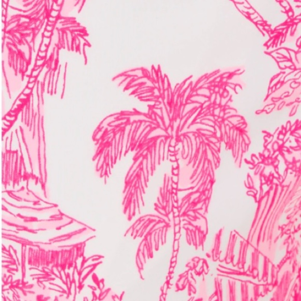 NWT Lilly Pulitzer CORSO CROP PANT UPF 50+ RESORT WHITE PB ANNIVERSARY TOILE 4 - Picture 7 of 10